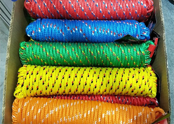 Cuerda trenzada del embalaje del nilón del polipropileno de la cuerda de 16 filamentos para la industria pesquera