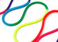 El poliéster de nylon fluorescente de la cuerda 10m m del arco iris trenzó el cordón de alta resistencia